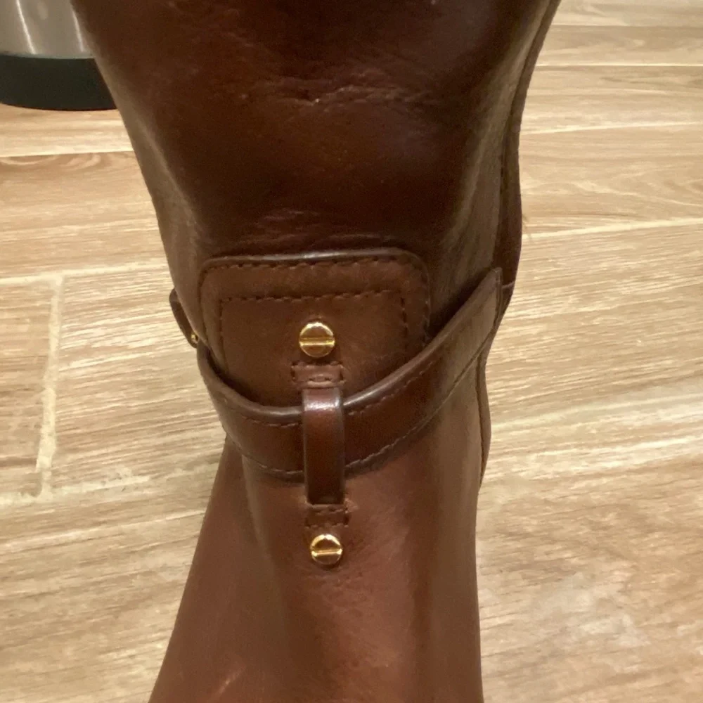 Tory Burch Brown Leather Riding Boots - Picture 5 of 16